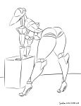  aircraft aircraft_humanoid airplane butt butt_pose female living_aircraft living_machine machine not_furry robot saidra 