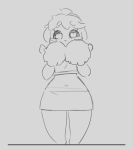  &lt;3 &lt;3_eyes 2d_animation animated anthro biped bovid caprine cheerleader chelsi clothing crop_top eyebrows eyelashes female flat_chested hair looking_at_viewer mammal one_eye_closed pom_poms scorci sheep shirt short_hair sketch skirt solo thick_thighs wide_hips wink 