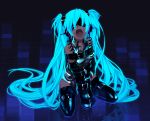  aqua_hair blindfold bondage hatsune_miku headphones jpeg_artifacts long_hair osamu_(jagabata) twintails vocaloid waifu2x 