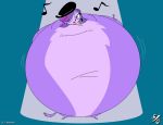  belly big_belly canine dog fur inflation littlest_pet_shop mammal musical_note purple_fur semi-anthro singing solo spotlight zoe_trent 