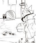  ambiguous_gender anthro basket box can canine changed_(video_game) dr.k_(changed) gas_mask goo_(disambiguation) goo_creature male mammal mask monster rubber storm_devil trap_(contrivance) wolf 