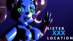 3d_(artwork) animatronic baby_(fnafsl) breasts digital_media_(artwork) female five_nights_at_freddy&#039;s glowing glowing_eyes humanoid looking_at_viewer machine nipples not_furry nude robot sister_location solo source_filmmaker video_games yaboiscout 