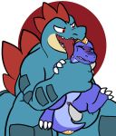  2018 animal_genitalia anolise anthro blush claws cloaca crocodilian duo female feral feraligatr fingering forced licking lizard nintendo nude open_mouth pok&eacute;mon pok&eacute;mon_(species) rape reptile scalie sex size_difference spreading tongue tongue_out trout_(artist) video_games 