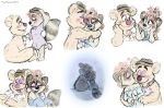  anthro bear blush coco_raccoon cute female fozzie_bear giggle kissing love male mammal muppets nightmonster123 plushie procyonid raccoon romantic romantic_couple soft the_muppet_show 