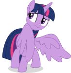  2018 alpha_channel equine feathered_wings feathers female feral friendship_is_magic hair hi_res horn looking_at_viewer mammal my_little_pony reaction_image shutterflyeqd simple_background solo transparent_background twilight_sparkle_(mlp) unicorn_horn winged_unicorn wings 
