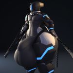  2018 3d_(artwork) anthroanim armor assault_rifle balls big_balls bulge digital_media_(artwork) gun hi_res holding_object holding_weapon huge_balls huge_thighs humanoid hyper hyper_balls hyper_bulge hyper_thighs machine male not_furry pose ranged_weapon rifle robot s.o.r.u. simple_background solo standing thick_thighs weapon wide_hips 