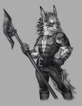  2018 anthro canine clothed clothing fur hi_res male mammal seth_(tas) tokyo_afterschool_summoners wolfmalro 