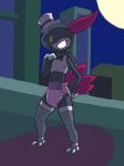  ambiguous_gender anthro bow_tie city cityscape claws clothing diaper fade(artist) fishnet fishnet_legwear hat legwear mask night nintendo pok&eacute;mon pok&eacute;mon_(species) ponytail sneasel solo thief top_hat video_games 