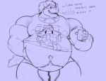  anthro belly big_belly bowser bulge hyper hyper_belly kosmonius male mario_bros muscular nintendo overweight solo video_games 
