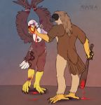  2018 abuse anapnea anthro avian bald_eagle baseball_bat bdsm beak beating bird blood bondage bound breasts brown_eyes bruised digital_media_(artwork) domination duo eagle fear female gore invalid_tag male male/female male_domination nipple_piercing nipples non-mammal_breasts nude philippine_eagle piercing pirate_eagle pussy sadism simple_background standing submissive_female tagme talons tattoo violence wide_hips wings wounded yellow_eyes 