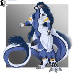  2018 4_fingers abs anthro anthro_dragon athletic balls biceps big_balls big_penis big_tail blue_balls blue_eyes blue_feathers blue_penis blue_skin bracelet circumcised claws clerian clerian_(clerian) digital_media_(artwork) dragon erection feathers feet front_view genital_piercing glans hair hi_res horn huge_tail humanoid_penis jewelry long_hair male manly markings muscular muscular_male muscular_thighs navel nude pecs penis penis_piercing piercing pose prince_albert_piercing quads scales scalie seductive solo standing straps tattoo teeth thick_penis thick_tail thick_thighs toe_claws triceps white_skin wide_hips 