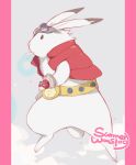  2015 clothed clothing ichthy0stega king_kazma lagomorph male mammal rabbit simple_background solo summer_wars 