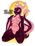  anthro breasts challenge copic copiccolors dragon ember_saffron etherial female horn invalid_tag multi_breast nipple_piercing nipples nude piercing pink_eyes pink_underbelly pinup pose red_scales scales solo temrin traditional_media_(artwork) wings 