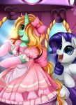  2018 absurd_res clothing digital_media_(artwork) duo equine fan_character female feral friendship_is_magic hair_bow hair_ribbon hi_res horn mammal my_little_pony open_mouth pridark rarity_(mlp) ribbons unicorn 