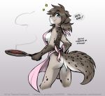  2017 anthro apron blue_eyes breasts butt butt_pose canine clothing color_edit colored cooking dialogue edit elbow_tufts english_text feline female food frying_pan fur geckoguy123456789 grey_fur holding_object hybrid kathrin_(twokinds) keidran looking_at_viewer looking_back mammal mostly_nude naked_apron rear_view side_boob smile solo spots spotted_fur standing steak text tom_fischbach tuft twokinds 