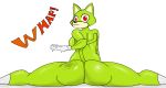  anthro big_butt breasts butt cat clothed clothing featureless_breasts feline female fur game_grumps gloves green_fur invalid_tag jukaro_(artist) legwear looking_back mammal partially_clothed plurmp_dankenstein_mcflurnten_the_cat_esquire_(game_grumps) presenting presenting_hindquarters red_eyes seductive smile socks solo sonic_(series) soul_devouring_eyes spanking splits spread_legs spreading text thick_thighs white_gloves why 