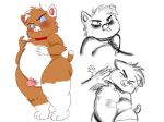  2018 3_toes 4_fingers angry anthro balls blue_eyes blush cat claws collar digital_media_(artwork) doodles erection eyebrows fan_character feline fluffy frown fur glare gpassaros_(artist) hair head_tuft invalid_tag leash looking_at_viewer male mammal multicolored_fur multicolored_tail nude open_mouth orange_fur paws penis pointy_ears scratch sharp_teeth simple_background sketch slightly_chubby slit_pupils small_tail solo standing teeth thick_thighs toes tongue tongue_out vicious white_fur wide_hips 