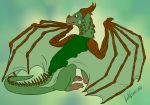  2014 amocin claws digital_media_(artwork) dragon drisil_(skylords) female feral grass horn paws scalie simple_background skylords smile solo standing toe_claws wings 