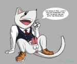  anthro anus balls bob-jiggles bottomless clothed clothing dialogue english_text erection hi_res male mammal mouse multi_penis my_hero_academia nedzu paws penis rodent scar solo teeth text 