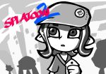  badge button_badge cellphone commentary copyright_name crossover english_commentary flat_color greyscale hat holding holding_phone inkling monochrome octarian octoling octorok open_mouth phone setz short_hair short_sleeves silhouette smartphone splatoon_(series) splatoon_2 splatoon_2:_octo_expansion spot_color tentacle_hair the_legend_of_zelda 