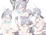  animal_ear_fluff animal_ears aqua_eyes armpits bare_shoulders bent_over blue_bra blue_panties blush bra breasts closed_mouth commentary_request cuffs eyebrows_visible_through_hair hair_between_eyes hair_ornament hair_ribbon high_ponytail inukaze_yamu leaning_forward medium_breasts multiple_views navel nipples one_eye_closed open_mouth original panties restrained ribbon sex_machine shishimanako_hareko short_eyebrows short_hair silver_hair simple_background spread_legs stationary_restraints tail thick_eyebrows tied_hair underwear underwear_only white_background 