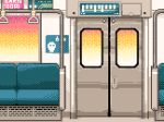  door hand_grip indoors lowres no_humans original pixel_art sliding_doors toyoi_yuuta train_interior 