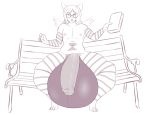  anthro balls big_balls book canine clothed clothing crossdressing dewclawpaw eyewear feathered_wings feathers flaccid girly glasses greyscale huge_balls humanoid_penis hybrid hyper hyper_balls hyper_penis male mammal monochrome open_mouth penis sitting solo thick_thighs wings 