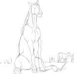  2013 alternate_version_at_source equine horse invalid_tag mammal manmosu_marimo outside simple_background sitting sketch white_background 