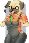  ! 2018 anthro bojack_horseman breast_squish breasts canine clothing digital_media_(artwork) dog female fur mammal pickle pickles_aplenty pkbunny pug tongue tongue_out 