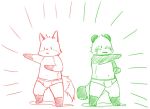  2016 anthro belly canine clothing duo fox male mammal nama navel slightly_chubby tanuki underwear young 