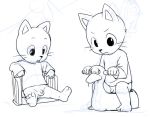  2013 balls bottomless cat clothed clothing cub feline flaccid male mammal manmosu_marimo penis sketch young 