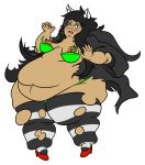  animal_humanoid belly big_belly blush dog_humanoid female homestuck humanoid jade_harley klok ms_paint_adventures overweight weight_gain 