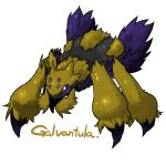  character_name commentary_request english fukurou_(owl222) full_body galvantula gen_5_pokemon no_humans pokemon pokemon_(creature) purple_eyes simple_background solo spider white_background 