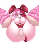  1boy 1girl ahegao animal_ears areolae blush breasts bunny_ears bunny_girl bunnysuit clitoris clothed_sex drooling ecstasy_(icyblue) full_nelson happy_sex heart heart_shaped_pupils large_breasts march_hare_(monster_girl_encyclopedia) monster_girl monster_girl_encyclopedia multicolored_hair nipples open_mouth penis pink_hair pussy pussy_juice red_eyes red_hair sex smile sweat thick_thighs thighs tongue tongue_out two-tone_hair wide_hips 