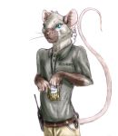  blue_eyes clothing mammal mouse rodent security simple_background walkie_talkie whimsicalsquirrel white_background 
