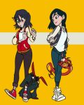  color_connection cosplay costume_switch crossover fa_mulan gyosone jacket kill_la_kill lipstick makeup matoi_ryuuko mulan multicolored_hair mushu_(disney) parody senketsu short_hair streaked_hair style_parody sukajan trait_connection wreck-it_ralph 