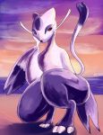  2018 anthro big_butt butt detailed_background female hi_res looking_at_viewer mienshao nintendo nozabii outside pok&eacute;mon pok&eacute;mon_(species) smile solo sunset thick_thighs video_games 