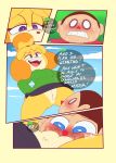  animal_crossing anthro blush clothed clothing comic duo english_text facesitting female fur hair human isabelle_(animal_crossing) male male/female mammal midnight-kinky-kitsune nintendo pussy speech_bubble sweat text video_games villager_(animal_crossing) 