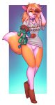  2018 bottomless breasts canine clothed clothing collar cute digital_media_(artwork) dragon ear_fins eye_rub female fin fox fur green_eyes hair hi_res highlights horn incubus inkh inner_ear_fluff lockworkorange long_hair mammal multicolored_fur one_eye_closed open_mouth orange_fur orange_hair pandora&#039;s_fox pink_fur pink_highlights plushie pussy red_hair shirt simple_background solo spade_tail t-shirt teeth text tired toes tongue two_tone_fur wings 