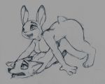 all_fours bdsm bondage bound breasts canid canine disney doggystyle domination duo forced fox from_behind_position herm herm/male intersex intersex/male judy_hopps lagomorph male male_sub mammal nick_wilde nipples open_mouth penis rabbit saliva sex sweat yang_(artist) zootopia 