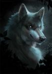  2018 anthro black_nose blue_eyes canine digital_media_(artwork) fur grey_fur headshot_portrait male mammal portrait rakan rhyu scar were werewolf wolf 