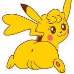  2018 anus big_butt butt cleft_tail cute female feral fur jk-kino looking_at_viewer looking_back nintendo pikachu pok&eacute;mon pok&eacute;mon_(species) pussy smile solo spread_legs spreading thick_thighs video_games wide_hips yellow_fur 