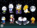  alphys animal_crossing anthro asgore_dreemurr asriel_dreemurr avian axe beard bird boss_monster bottomless canine caprine clothed clothing crown dog dogamy dogaressa duck facial_hair female fully_clothed ghost headphones horn lizard long_ears male mammal melee_weapon monster_kid napstablook nintendo papyrus_(undertale) penguin reptile sans_(undertale) scalie scarf spirit tomatoterror toriel undertale video_games weapon 