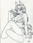  2018 anthro anthrofied bhawk bra breasts cleavage clothed clothing cutie_mark equine female friendship_is_magic horn mammal monochrome my_little_pony panties pose sitting solo twilight_sparkle_(mlp) underwear unicorn 