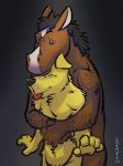  anthro bojack_horseman bojack_horseman_(character) canine dog duo equine horse hug k-9 male mammal mr._peanutbutter nude smile 