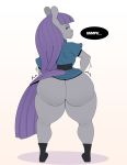  anthro anthrofied big_butt bottomless butt clothed clothing dialogue equine female friendship_is_magic horse looking_back mammal maud_pie_(mlp) my_little_pony pony rear_view solo somescrub 