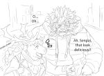  anthro blush cervine coat date english_text horn hover_hand krampus male male/male mammal noll423z reindeer scar text tokyo_afterschool_summoners translated youl 