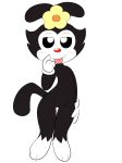  2018 absurd_res alpha_channel animaniacs anthro blush chibi cute dot_warner dreameclipsewolf female flat_chested flower fur hi_res looking_at_viewer nipples nude plant pussy simple_background solo standing tongue tongue_out transparent_background warner_brothers young 