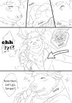  :3 anthro blush cervine coat comic cuddling english_text horn hover_hand krampus male male/male mammal noll423z reindeer scarf text tokyo_afterschool_summoners translated youl 