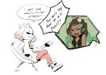  2018 angry animal_humanoid cephalopod cephalopod_humanoid clothed clothing comic dark_skin dialogue digital_media_(artwork) duo english_text female humanoid inkling innuendo light_skin marina_(splatoon) marine nintendo octoling off_the_hook_(splatoon) open_mouth pearl_(splatoon) sitting smile splatoon splatoon_2 teir3s tentacle_hair tentacles text video_games 